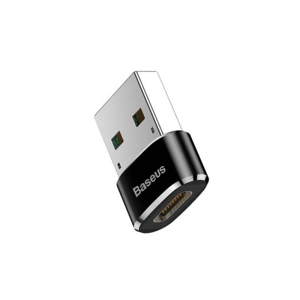 Baseus adaptér USB samec na USB-C samice 3A, černá
