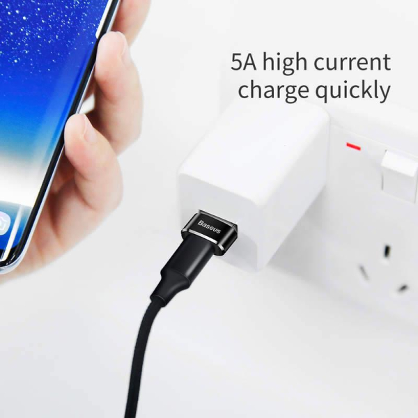 Baseus adaptér USB samec na USB-C samice 3A, černá