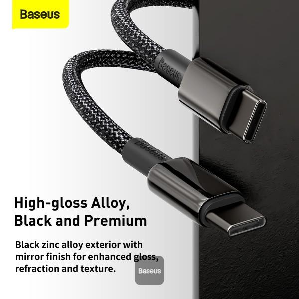 Baseus rychlonabíjecí / datový kabel USB-C na USB-C 100W 2m, černá