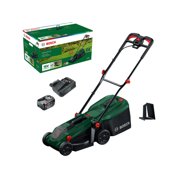 BOSCH Akumulátorová sekačka na trávu ROTAK 18V-32 vč. bat. a nab. (0.600.8B9.P00)