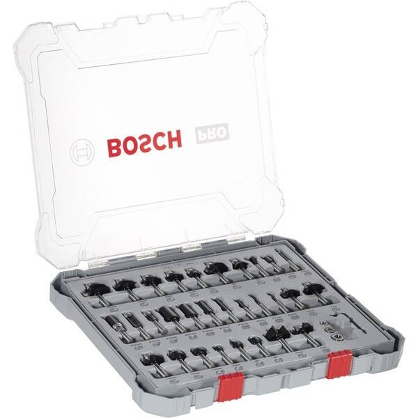 BOSCH Smíšená sada tvarových fréz s vřetenem O 8 mm, 30 ks (2.607.017.475)