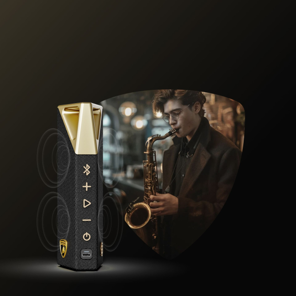 BUGANi Brief Lamborghini Bluetooth reproduktor Black+Gold