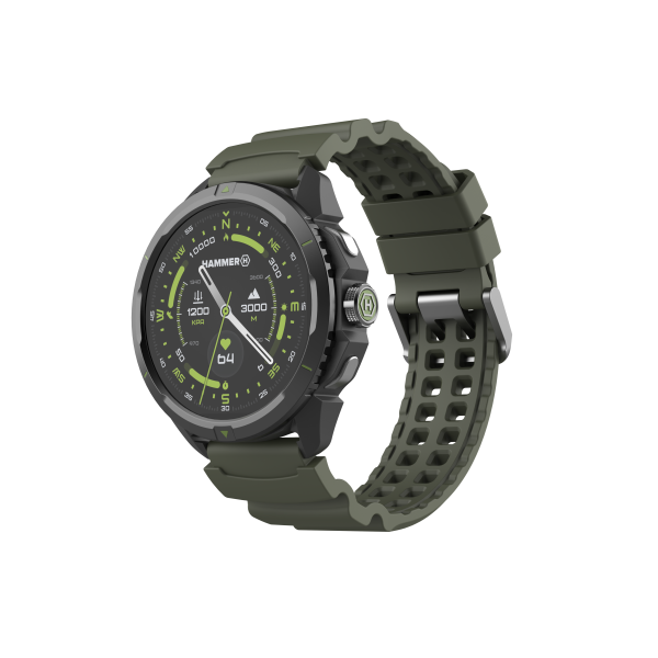 Chytré hodinky Hammer Watch 2 zeleno-černé