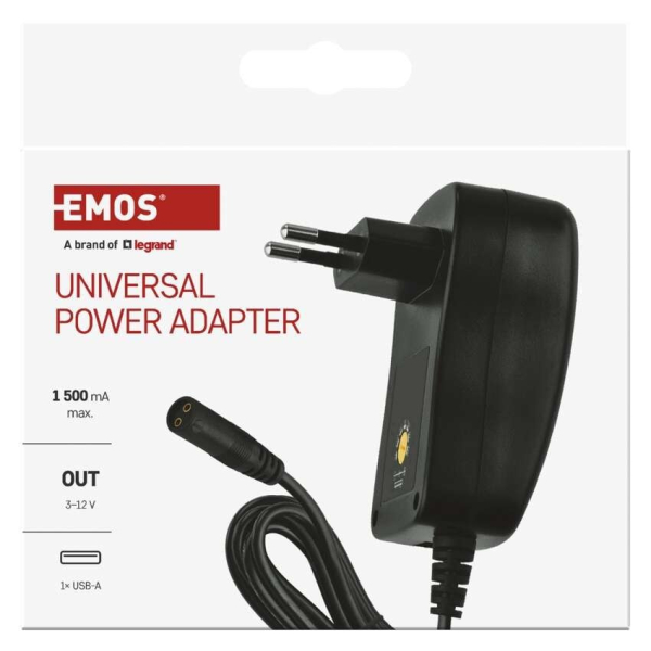 EMOS Univerzální pulzní USB napájecí zdroj 1500 mA s hřebínkem
