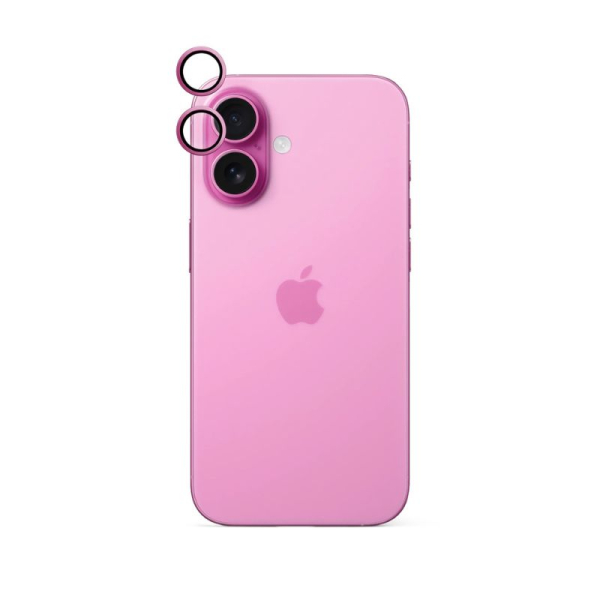 Epico Aluminium Lens Protector for Apple iPhone 16/16 Plus - růžová