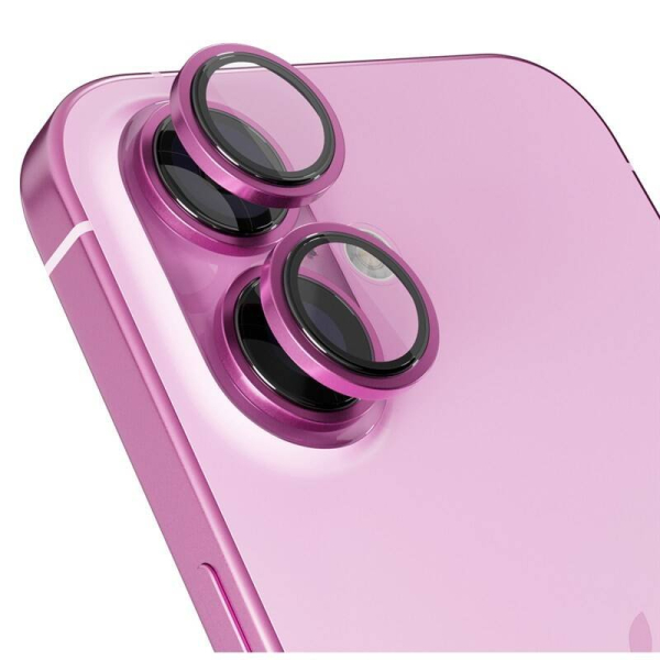 Epico Aluminium Lens Protector for Apple iPhone 16/16 Plus - růžová
