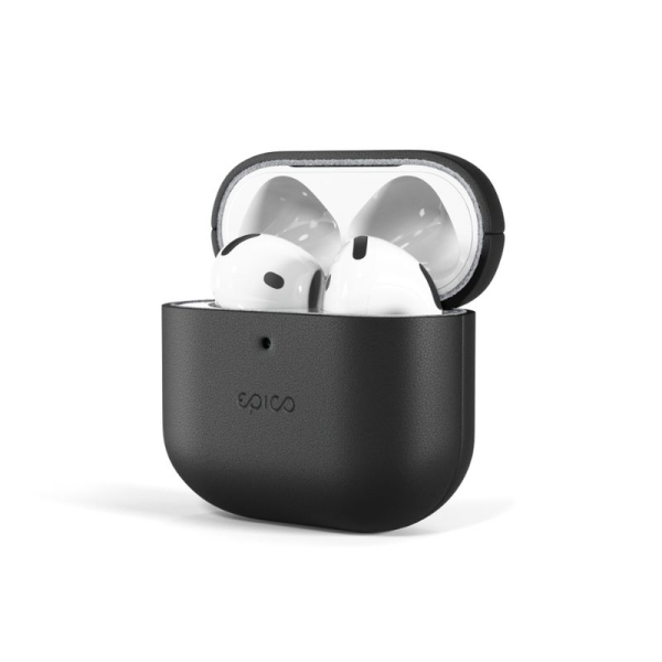 Epico Leather Case Airpods 4 - černá