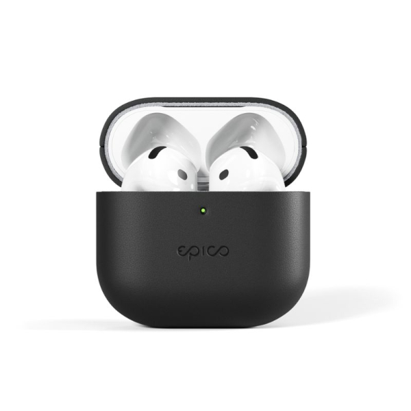 Epico Leather Case Airpods 4 - černá