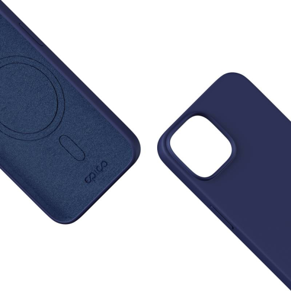 Epico Mag+ Silicone Case for iPhone 15 - MagSafe compatible - modrá