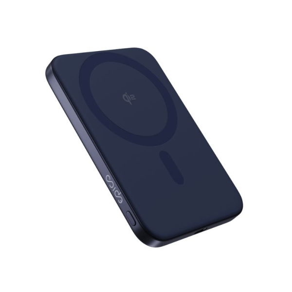 Epico UltraPack Qi2 Slim 5000mAh hliníková Mag+ bezdrátová powerbanka EM51 | tmavě modrá | bezdrátové nabíjení 15W