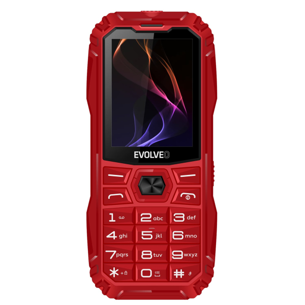 EVOLVEO MaxPhone A1, tlačítkový Dual SIM telefon, červený