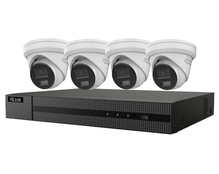 HiLook Powered by HIKVISION/ 4K Smart Hybrid Light KIT Turret 2TB/ 1x NVR-108MH-C/8P/ 4x IPC-T280HA-LUF