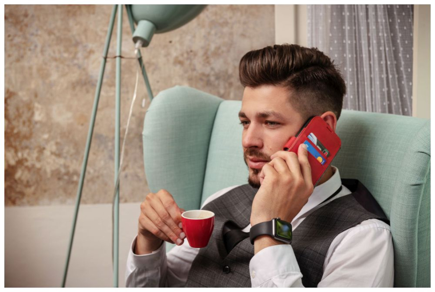 Kožené pouzdro typu kniha FIXED ProFit pro Samsung Galaxy A34 5G, červené