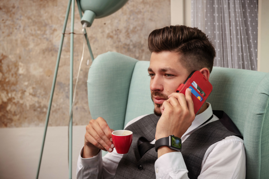 Kožené pouzdro typu kniha FIXED ProFit pro Samsung Galaxy A36 5G, černé