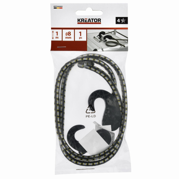 Kreator KRTH40905 - Upínací gumy nastavitelné 8mm, 100cm 1ks