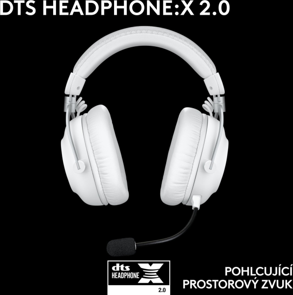 Logitech G PRO X 2 LIGHTSPEED Gaming Headset, bílá
