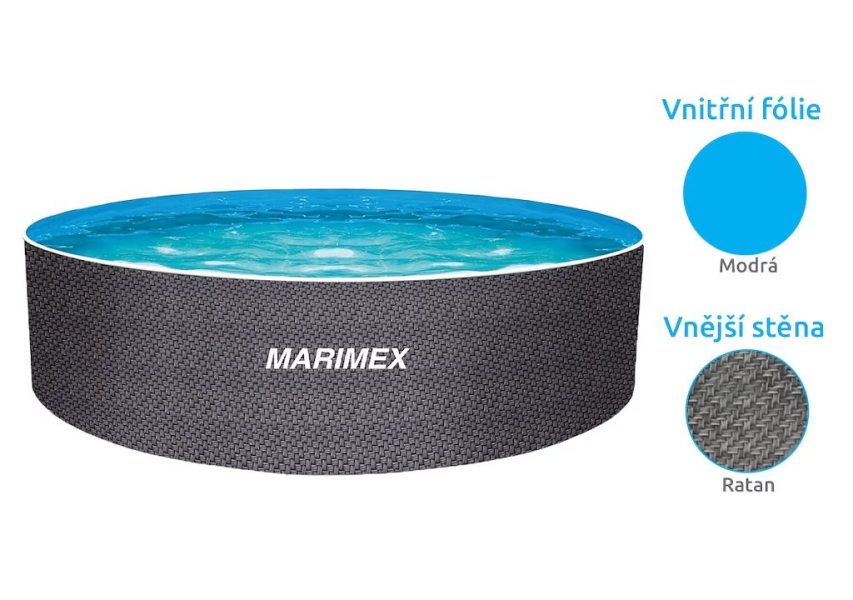 MARIMEX Bazén Orlando 3,66 x 0,91 m RATAN, bazén, fólia, skimmer