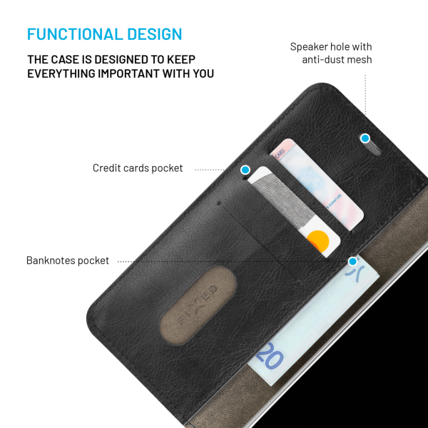 Pouzdro typu kniha FIXED Opus pro Samsung Galaxy A36 5G/A56 5G, černé
