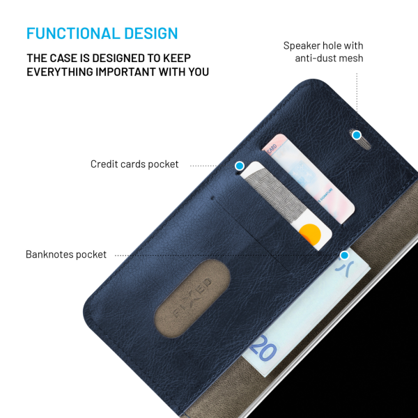 Pouzdro typu kniha FIXED Opus pro Samsung Galaxy A36 5G/A56 5G, modré