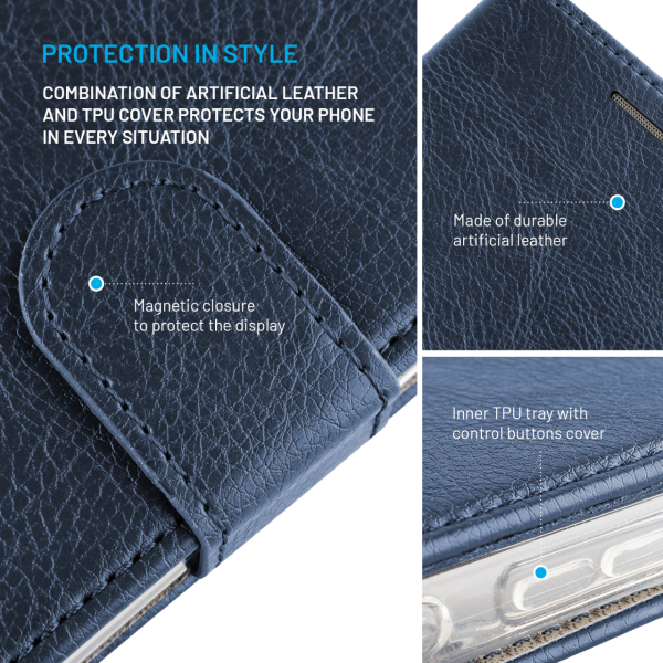 Pouzdro typu kniha FIXED Opus pro Samsung Galaxy A36 5G/A56 5G, modré