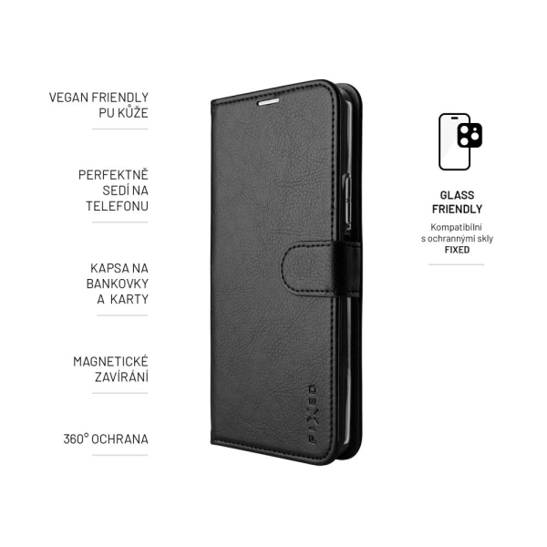 Pouzdro typu kniha FIXED Opus pro Samsung Galaxy S24+, černé
