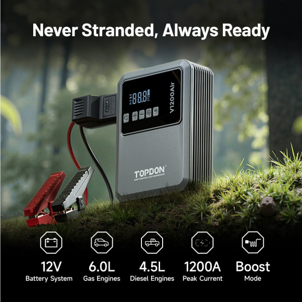 TOPDON Car Jump Starter JumpSurge V1200air