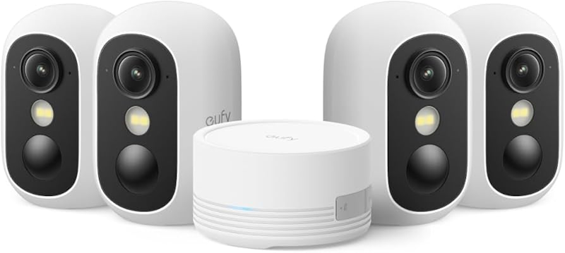 Venkovní kamera Anker eufy C35 (sada 4ks+jednotka HomeBase Mini) 1080p bílá