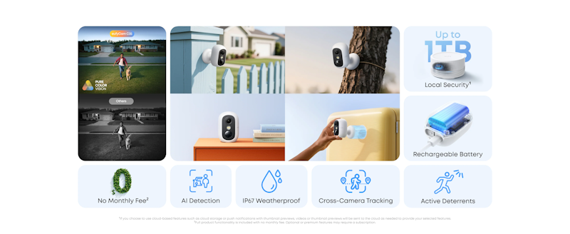 Venkovní kamera Anker eufy C35 (sada 4ks+jednotka HomeBase Mini) 1080p bílá