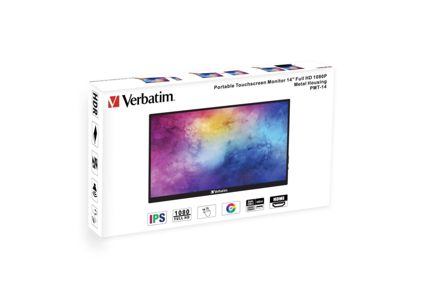 Verbatim přenosný dotykový monitor PMT-14, 14”