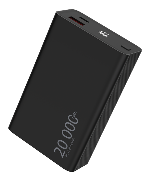 WG - Power Bank 20000 mAh, USB-C PD 20W + USB-A QC 22.5W, černá