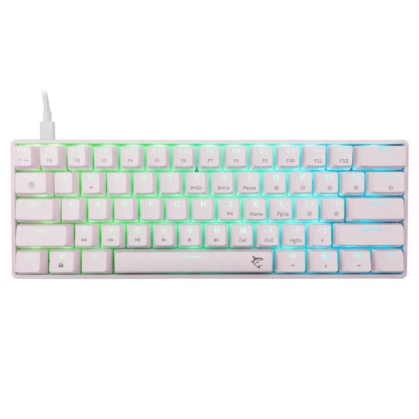 White Shark SHINOBI 2, bílá (US + modré switche)