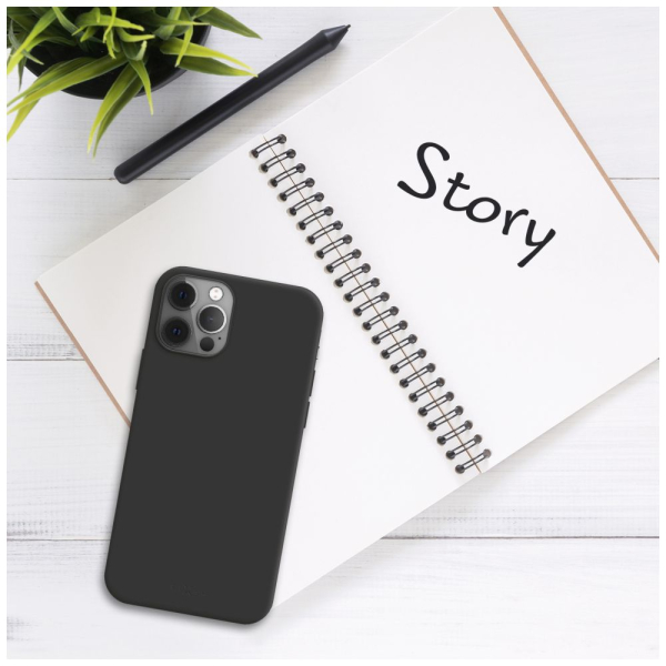 Zadní pogumovaný kryt FIXED Story pro Apple iPhone 15 Pro, černý