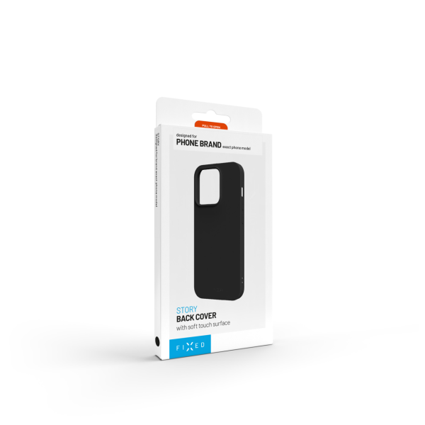 Zadní pogumovaný kryt FIXED Story pro Xiaomi 15T Pro, černý