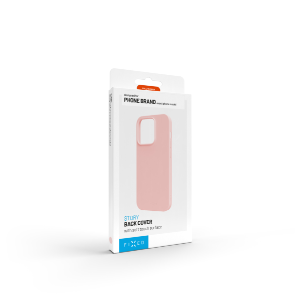Zadní pogumovaný kryt FIXED Story pro Xiaomi 17, růžový