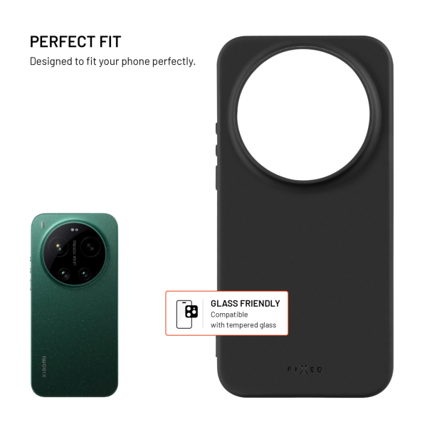Zadní pogumovaný kryt FIXED Story pro Xiaomi 17 Ultra, černý